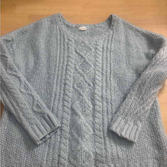 GARAGE light teal knitted sweater - Picture 4 of 5